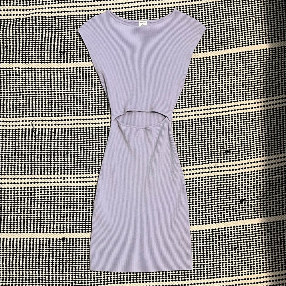 Wilfred Lilac Cut-Out Mini Dress